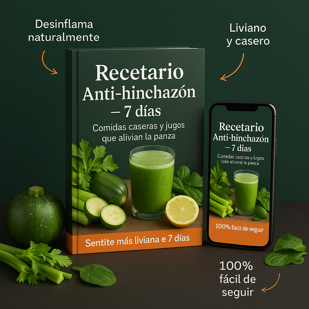 Recetario Anti-Hinchazón 7 Dias - 50% OFF 🔥