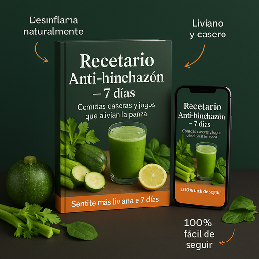 Recetario Anti-Hinchazón 7 Dias - 50% OFF 🔥