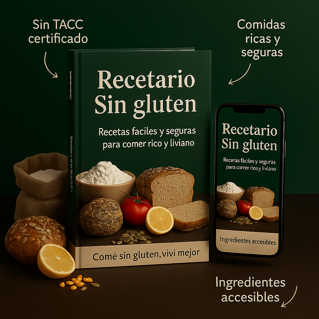 Recetario Sin Gluten + 500 Recetas Deliciosas 🙌 - 80% OFF 🔥